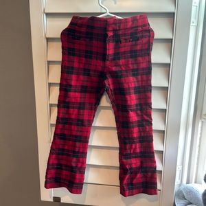 Zara red & blk plaid pants 6
